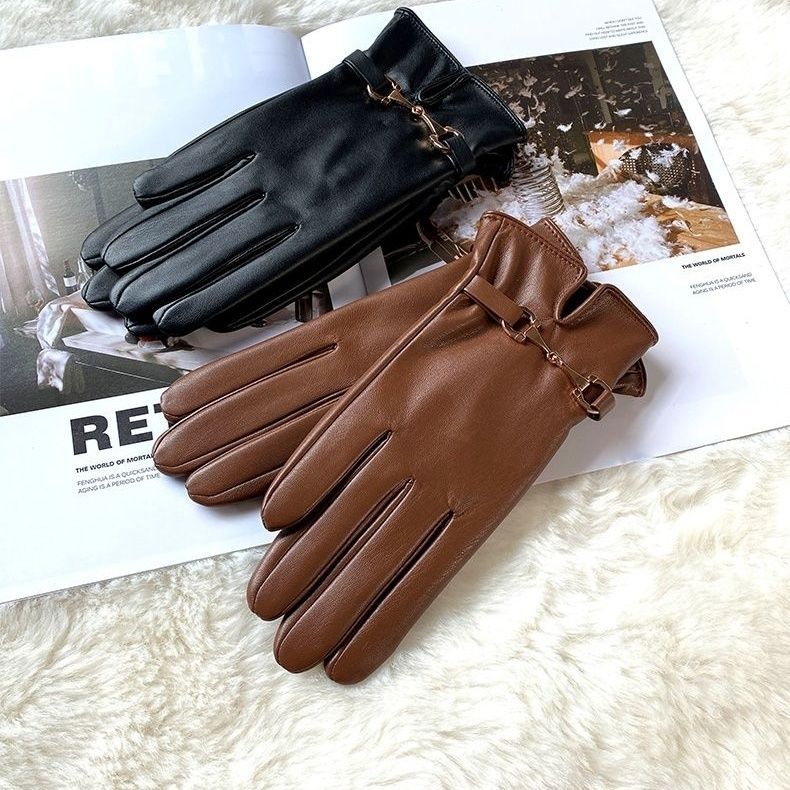 Gloves Women's Winter Warm Plus Fleece Gloves PU